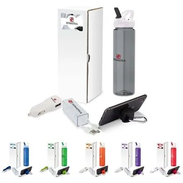 Image of 100 Custom Cyber 3-Piece Technology Gift Set - USB Charging