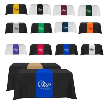 Image of 1 Customized Table Runner - (Front, Top, Back) - Poly Cotton Blend ...