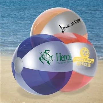 Image of 200 Custom Luster Tone Beach Ball - PVC & Silver Panels