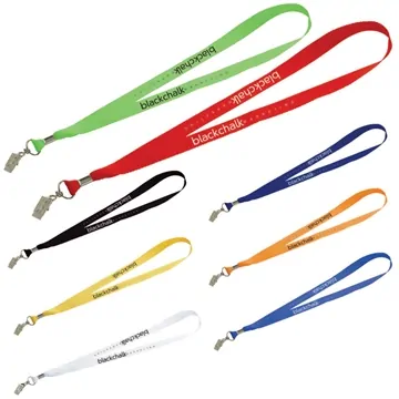 Image of 250 Custom Lanyard with Bulldog Clip - Polyester