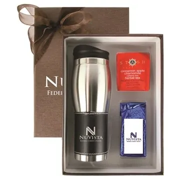 Image of 6 Promotional Tumbler Gift Set - Tea and Coffee - Stainless Steel ...