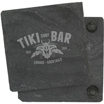 Image of 50 Custom Square Slate Coaster (single) - Natural Stone
