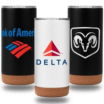 Image of 50 Promotional Cork Bottom 18 oz Vacuum-Sealed Mug - 24hr Cold ...