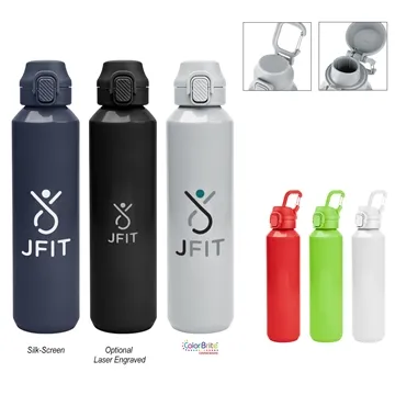 25 Custom 27 Oz. Travis Recycled Aluminum Bottle With Carabiner - ...