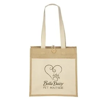 Image of 150 Customized Izzy Screen Print Tote Bag - Jute & Cotton