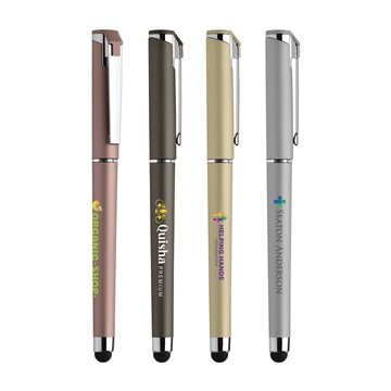 Image of 250 Promotional Islander Softy Metallic Gel Pen w/ Stylus - ...