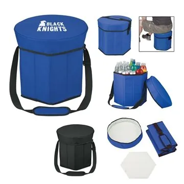 Image of 12 Customized Hexagon Seat Cooler - 250lb Capacity & 24-Can