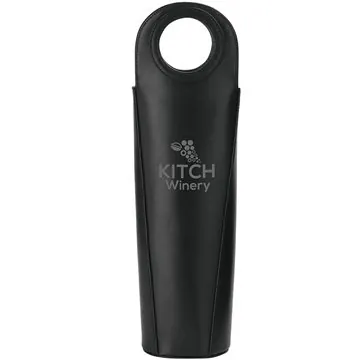 Image of 6 Customized Gioia I Leather Single Wine Carrier - Insulated