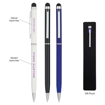 Image of 250 Customized Newport Pen With Stylus - Aluminum