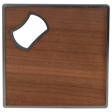 Image of 150 Custom Wooden Coaster with Bottle Opener - Dual Purpose