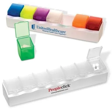 Image of 200 Custom 7-Day Pill Box - Removable Compartments