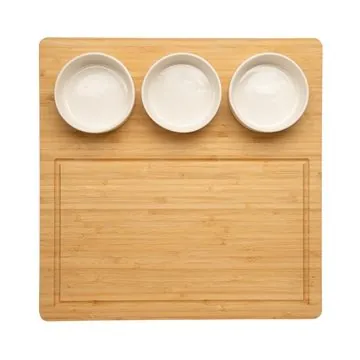 Image of 6 Customized Vermont 12-Piece Cheese Set - Bamboo & Ceramic