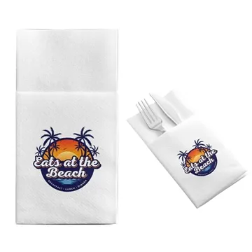 Full Color Pocket Dinner Napkin - 2-Ply Linen