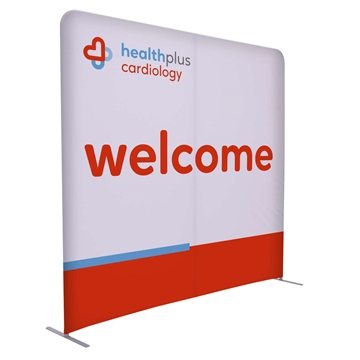 8'W x 90H EuroFit Straight Wall Kit (Recycled Polyester Knit) - Double-Sided & Lightweight