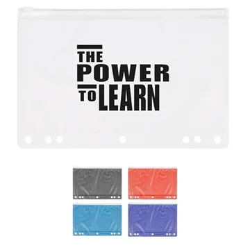 Image of 500 Custom Slide Lock School Pencil Pouch - Translucent & Notebook ...