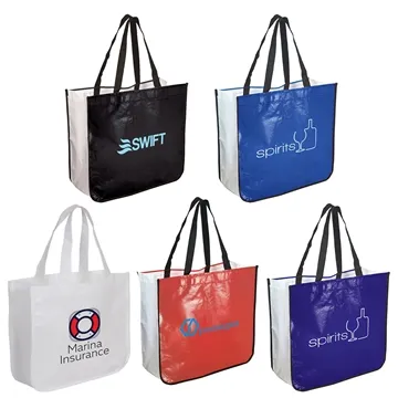 Image of 150 Customized Extra Large Laminated Shopping Tote Bag - Bottle ...