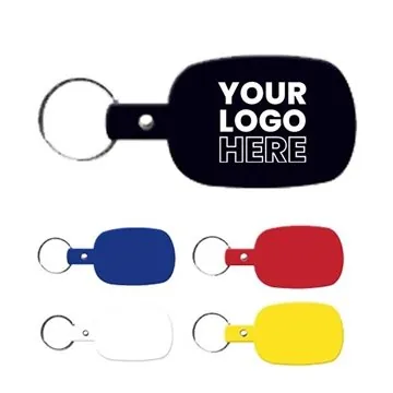 Image of 250 Custom Round Rectangle Flexible Key Tag