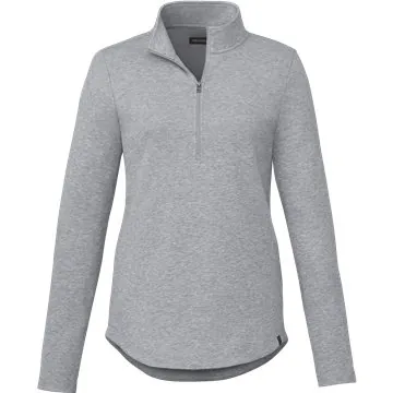 Image of 12 Promotional Women's RIGI Eco Knit Half Zip - Moisture Wicking & ...