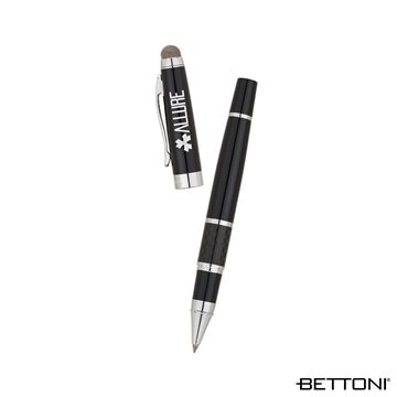 Image of 25 Promotional Bettoni Caserta Rollerball Pen & Stylus - Carbon ...