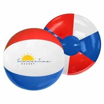 Image of 100 Promotional 16" Red White Blue Beach Ball - Patriotic