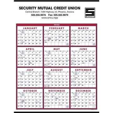 Image of 100 Customized Span-A-Year - Triumph Calendars - FSC Certified & ...