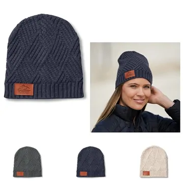 25 Customized Leeman Trellis Knit Beanie - Rib-Knit