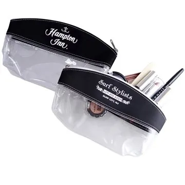 Image of 100 Custom Clearly Smart Cosmetic Bag - Suede Style & Gusseted