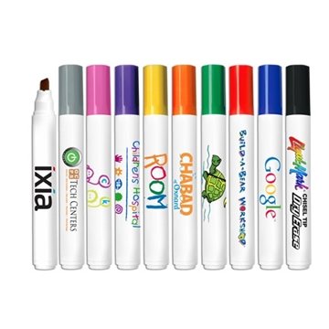 Chisel Tip Dry Erase Marker with Full Color Decal - USA Made - Non-Toxic