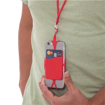 150 Customized Mercado Silicone Phone Lanyard - Card Holder