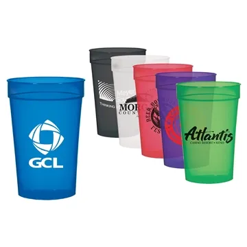 Image of 250 Custom 17 oz Translucent Stadium Cup - Dishwasher Safe & USA ...