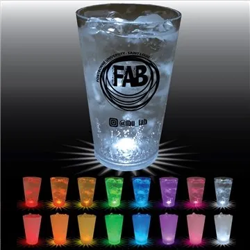 Image of 50 Promotional 16 oz Single Light Pint - Plastic - LED Light-Up & ...