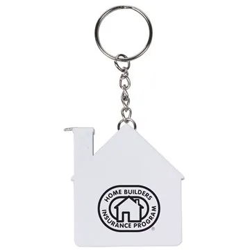 Image of 225 Promotional House Tape Measure Key Chain 3' - Dual Measurement