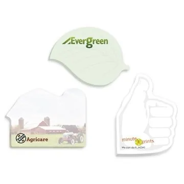 Image of 500 Custom Souvenir Sticky Note 4" x 3" Die Cut Pad, 25 sheet