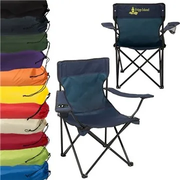Image of 6 Custom Folding Captains Camping Chair - 280lb Capacity