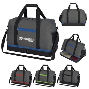 Image of 10 Promotional Tribeca Duffel Bag - Drop Bottom & Adjustable Strap