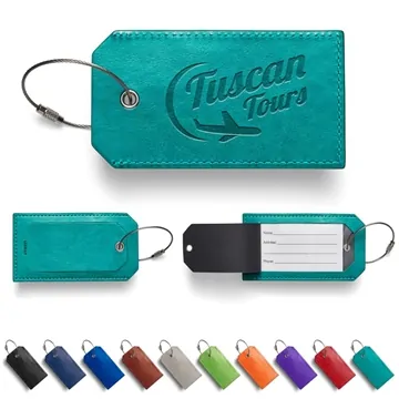 100 Custom Leeman Venezia Sightseer Luggage Tag - Steel Cable