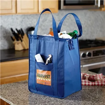Image of 100 Promotional Insulated Polytex Tote W/Zipper - Aluminum Lined