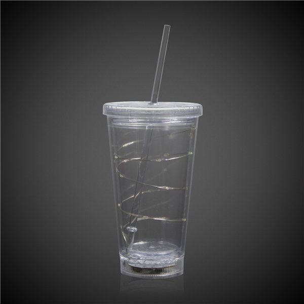 Blue String Light 16 oz LED Cup - Light Modes &amp; Reusable