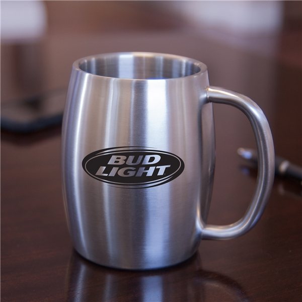 BRUSSELS – 14 OZ STAINLESS STEEL: BEER MUG - Double Wall & BPA Free