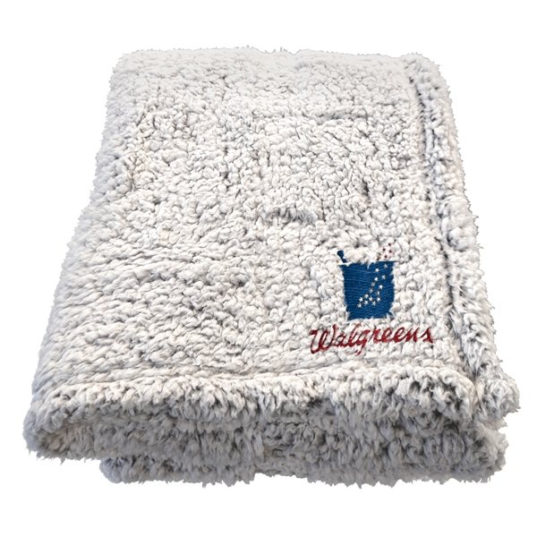 Frosted Sherpa Blankets - Anti-Pill &amp; Polyester Fleece