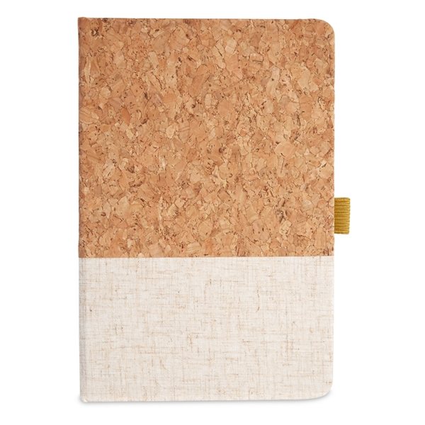 Hard Cover Cork And Heathered Fabric Journal
