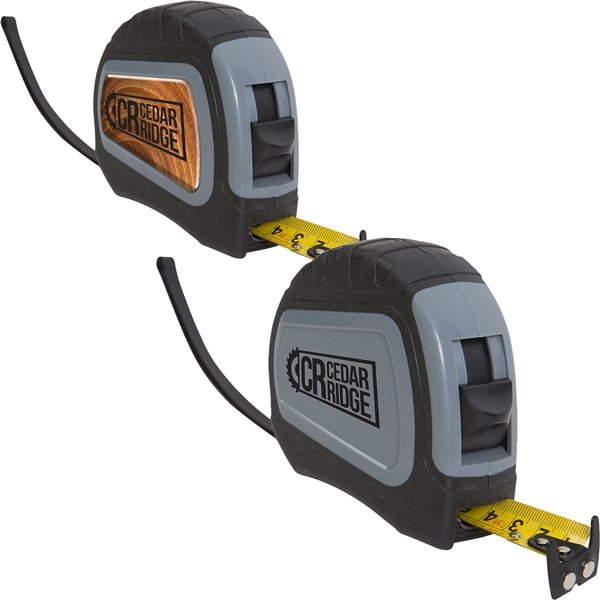 25' Carpenter Locking Tape Measure - Magnetic Hook &amp; Dual Scale