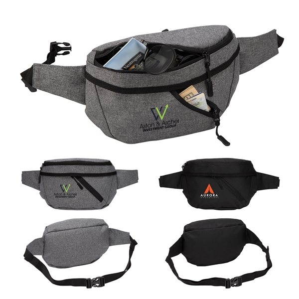 Ontario Two-Pocket Crossbody / Waist Bag - Adjustable Strap