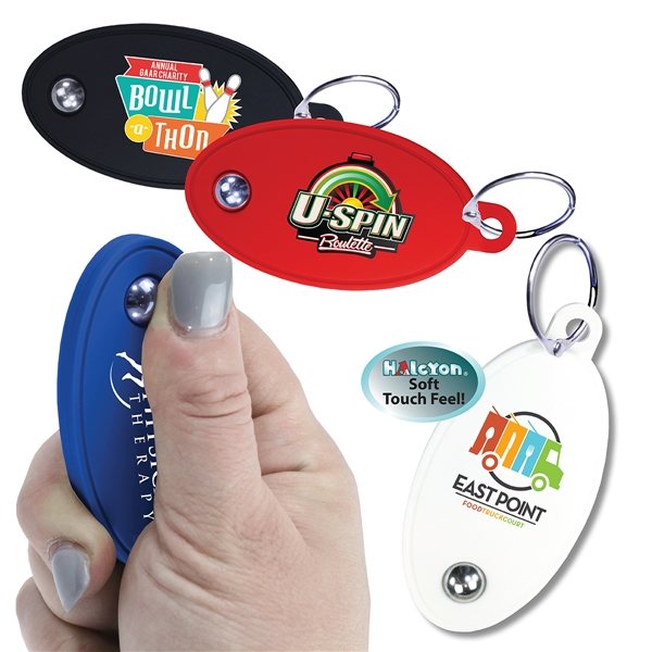 Halcyon® Roll it Key Tag, Full Color Digital - Soft Touch & Stress Relief