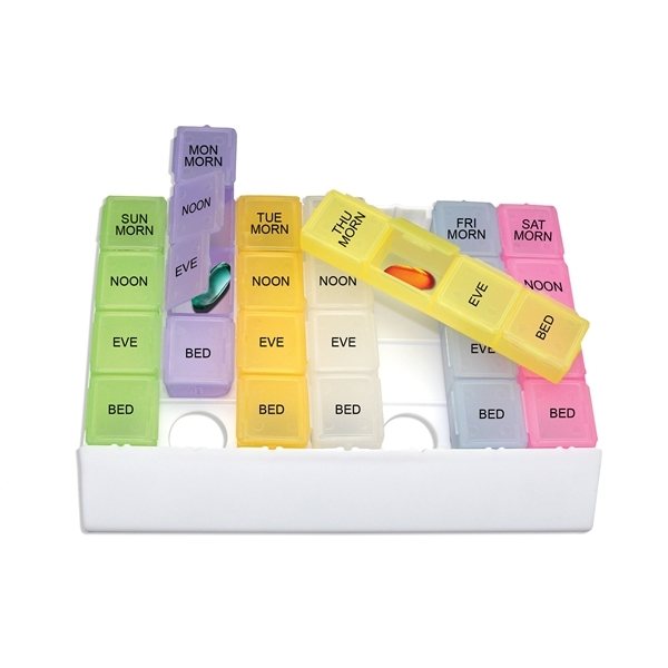 Rainbow 24/7 Medicine Tray Organizer