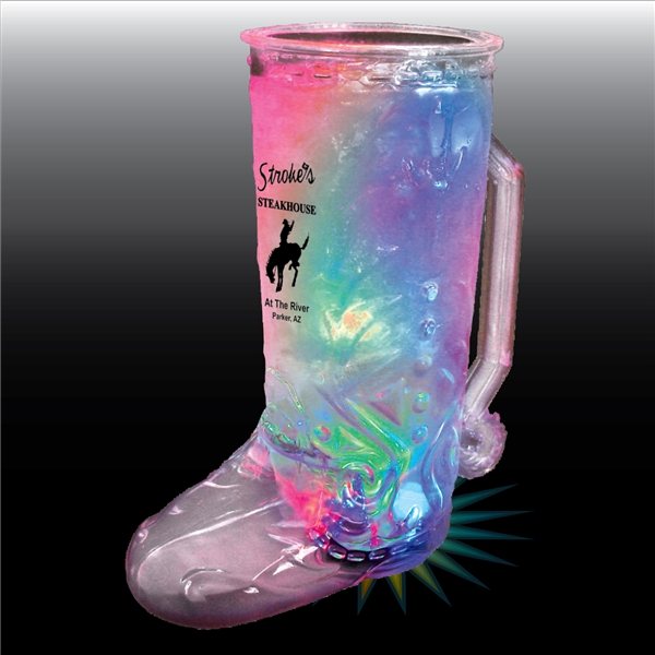 20 oz 3-Light Cowboy Boot Mug - LED Effects &amp; BPA Free