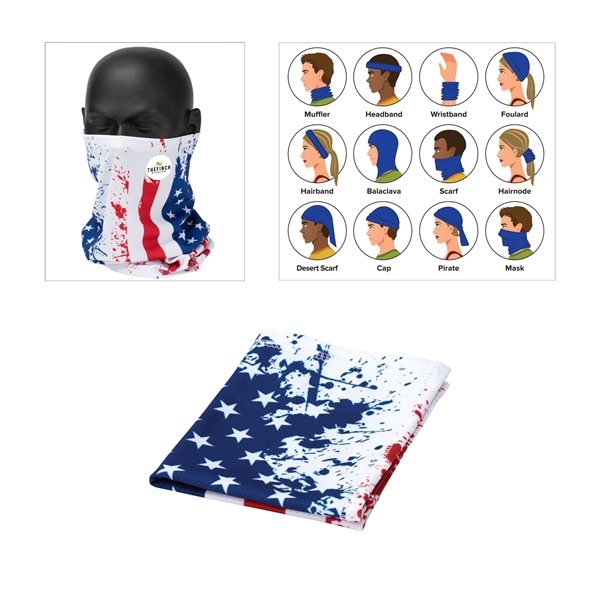 Cub Multi-Function USA Flag Gaiter/Wrap - 9-Way Wear