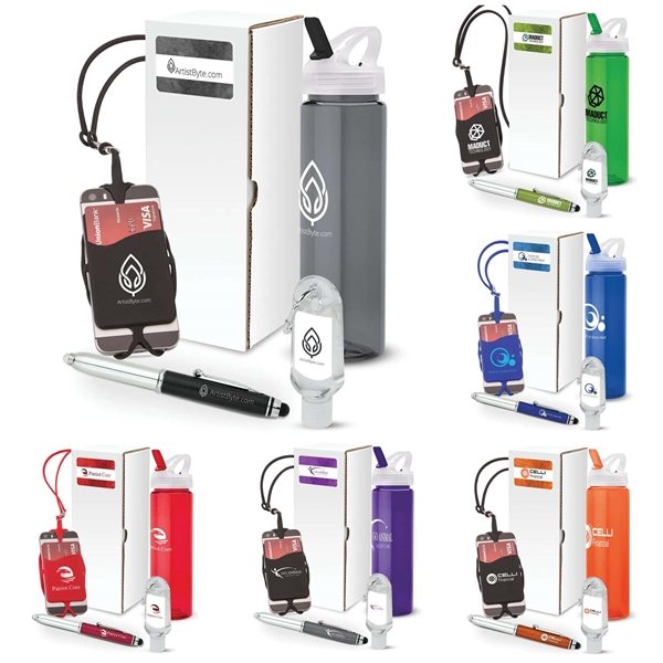 Parlour 4-Piece Trade Show Gift Set - Water Bottle &amp; Multi-function