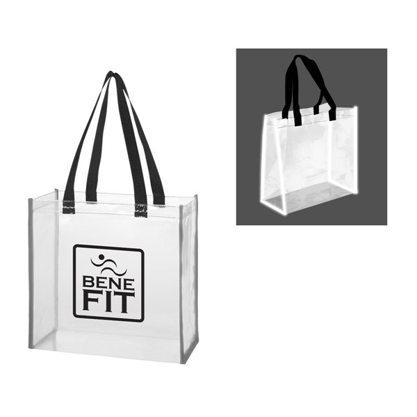 Reflective Shopper Clear Reflective Tote Bag - NFL Compliant &amp; CPSIA Certified
