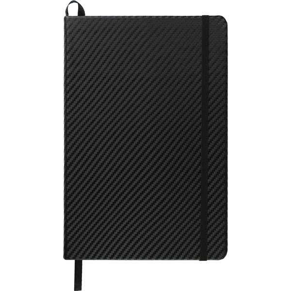 5.5" x 8.5" FSC® Mix Ambassador Carbon Fiber JournalBook® - Elastic Closure